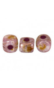 Les perles par Puca® Minos beads Opaque mix rose/gold ceramic look 03000/15695